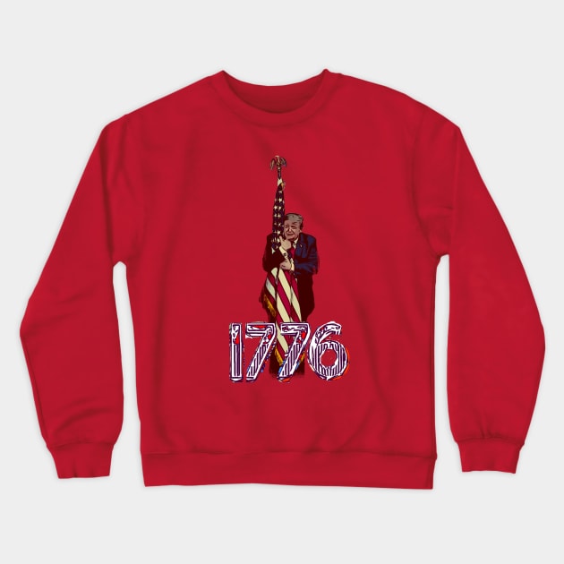 1776 Trump July 4th independence day Crewneck Sweatshirt by FasBytes